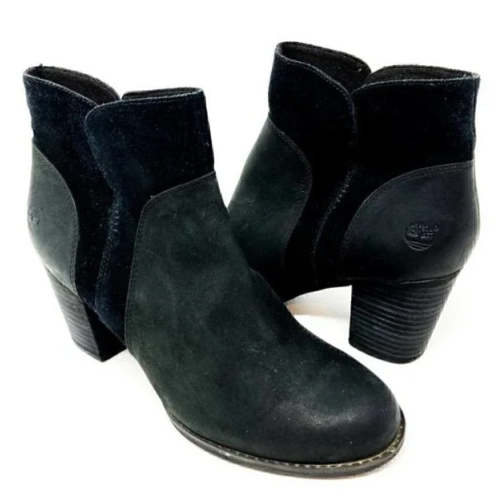 NEW Timberland Black Rudston Suede Leather Chelsea Ankle Boots - Size 8.5